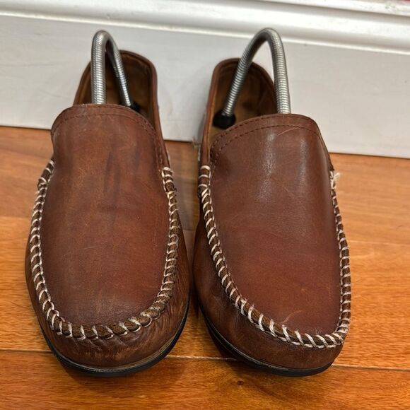 FRYE Lewis Venetian Slip On Loafer Men’s Brown Tan Leather Size 9.5 - Picture 2 of 9